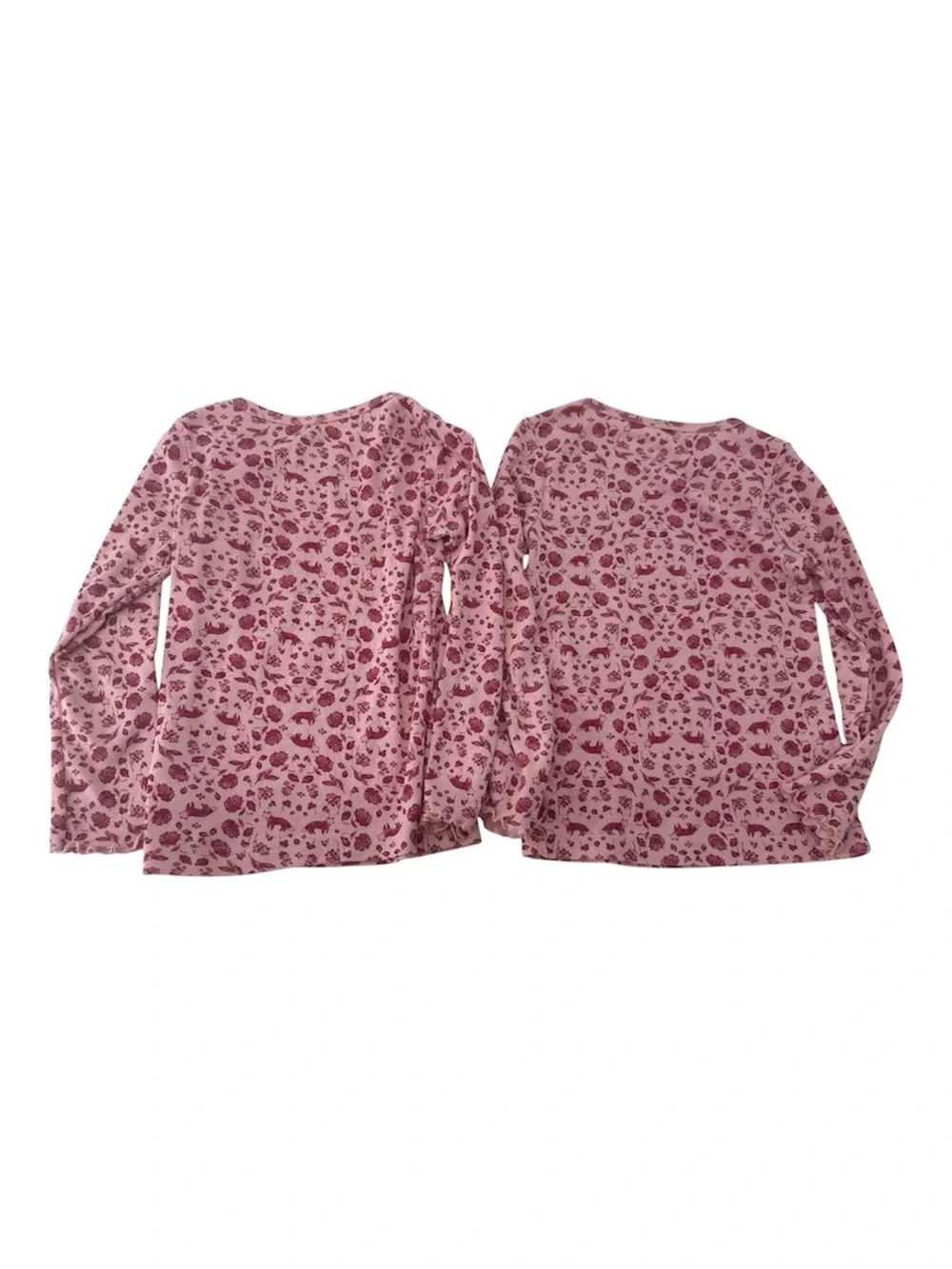 Carter's Twin Matching Girls' Pink Floral Long Sleeve Tops